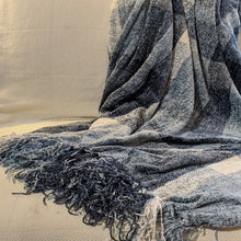 Load image into Gallery viewer, Super Cozy Blue Plaid Farmhouse Throw