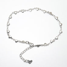 Load image into Gallery viewer, Hearts Anklet Stainless Steel Silver Tone
