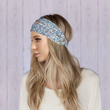 Load image into Gallery viewer, Country Blue and Red Paisley Headband
