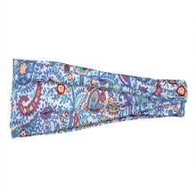 Load image into Gallery viewer, Country Blue and Red Paisley Headband
