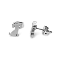 Load image into Gallery viewer, Stainless Steel Ear Post Stud Silver Tone Dog Earrings
